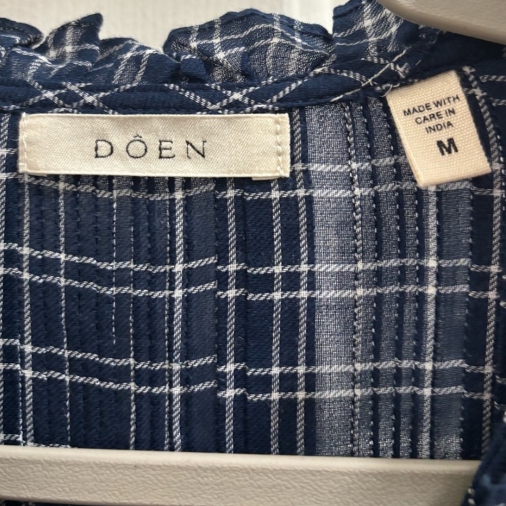 Doen Revi dress in blue cottage plaid - Picture 3 of 4